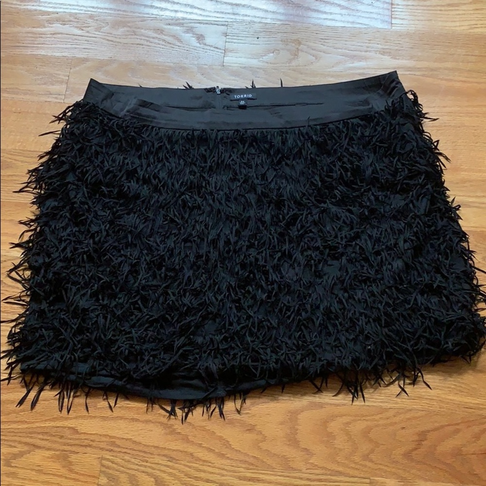 Torrid fringe mini skirt